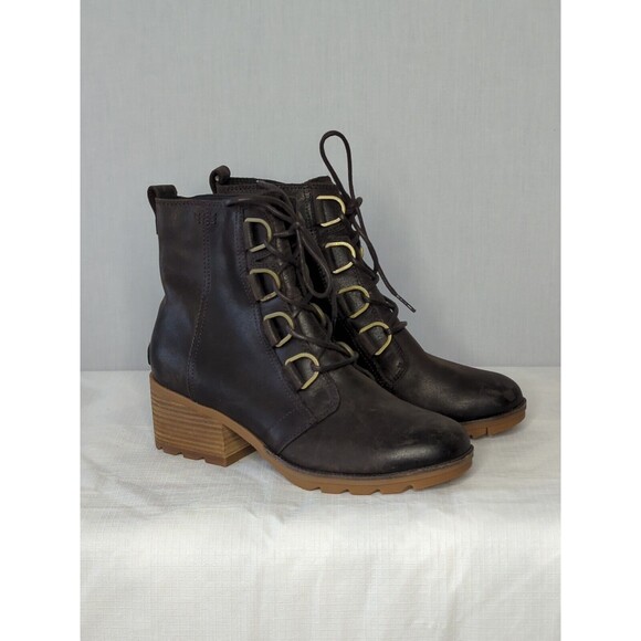 Sorel Shoes - NWOT Sorel Cate the Great 9.5 Size Women's Bootie Brown Combat Boots Ankle Lace